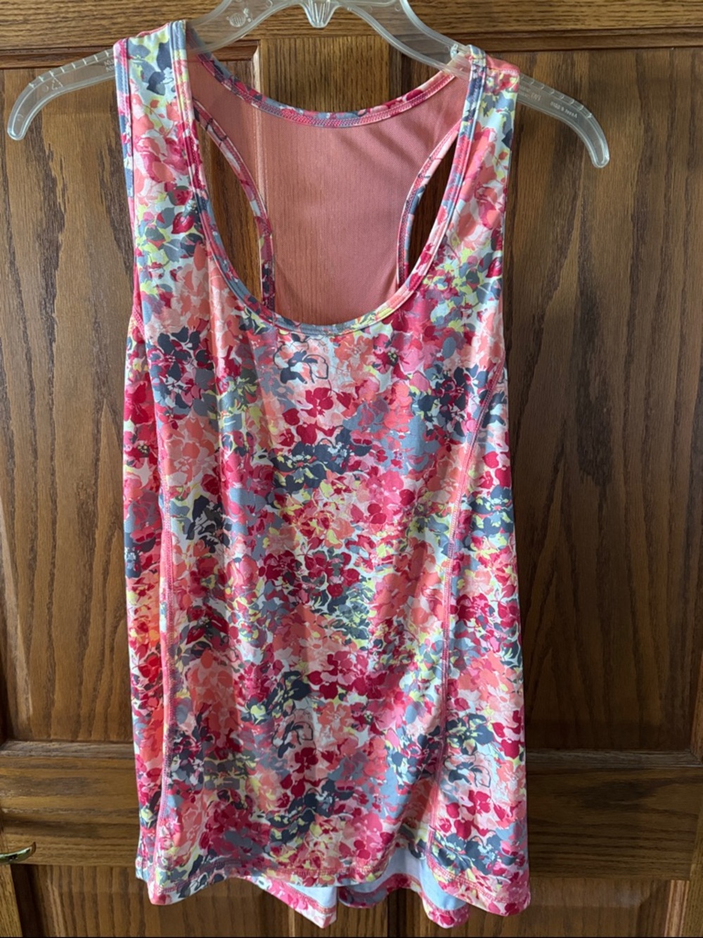 Pink Floral Racerback Tank Top for Women